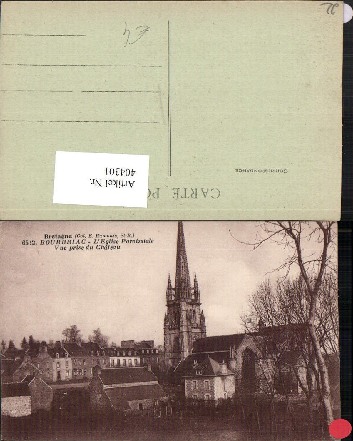 404301,Bretagne Cote-Amor Bourbriac L'Eglise Paroissiale Kirche