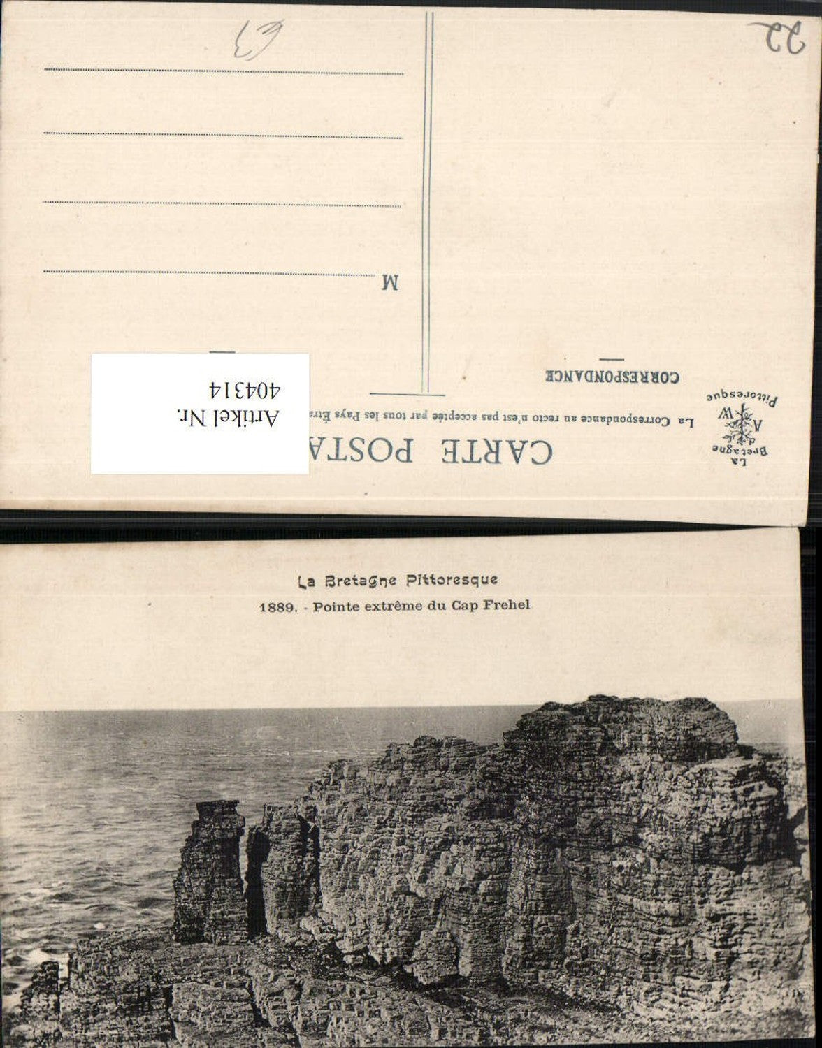404314,Bretagne Cote-Amor Pointe extreme du Cap Frehel Küste Klippe