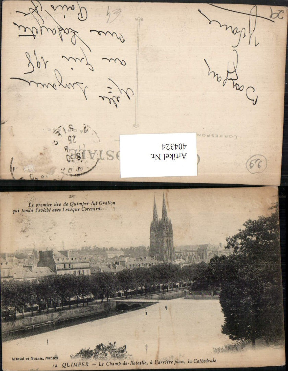 404324,Bretagne Finistere Quimper Le Champ-de-Bataille Cathedrale Kirche
