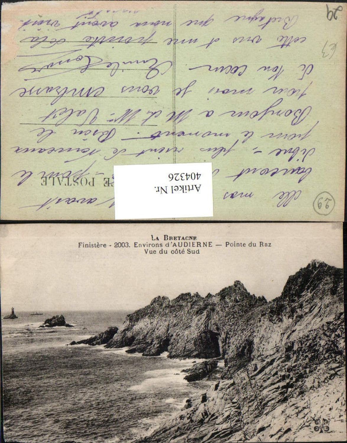 404326,Bretagne Finistere Audierne Pointe du Raz Küste