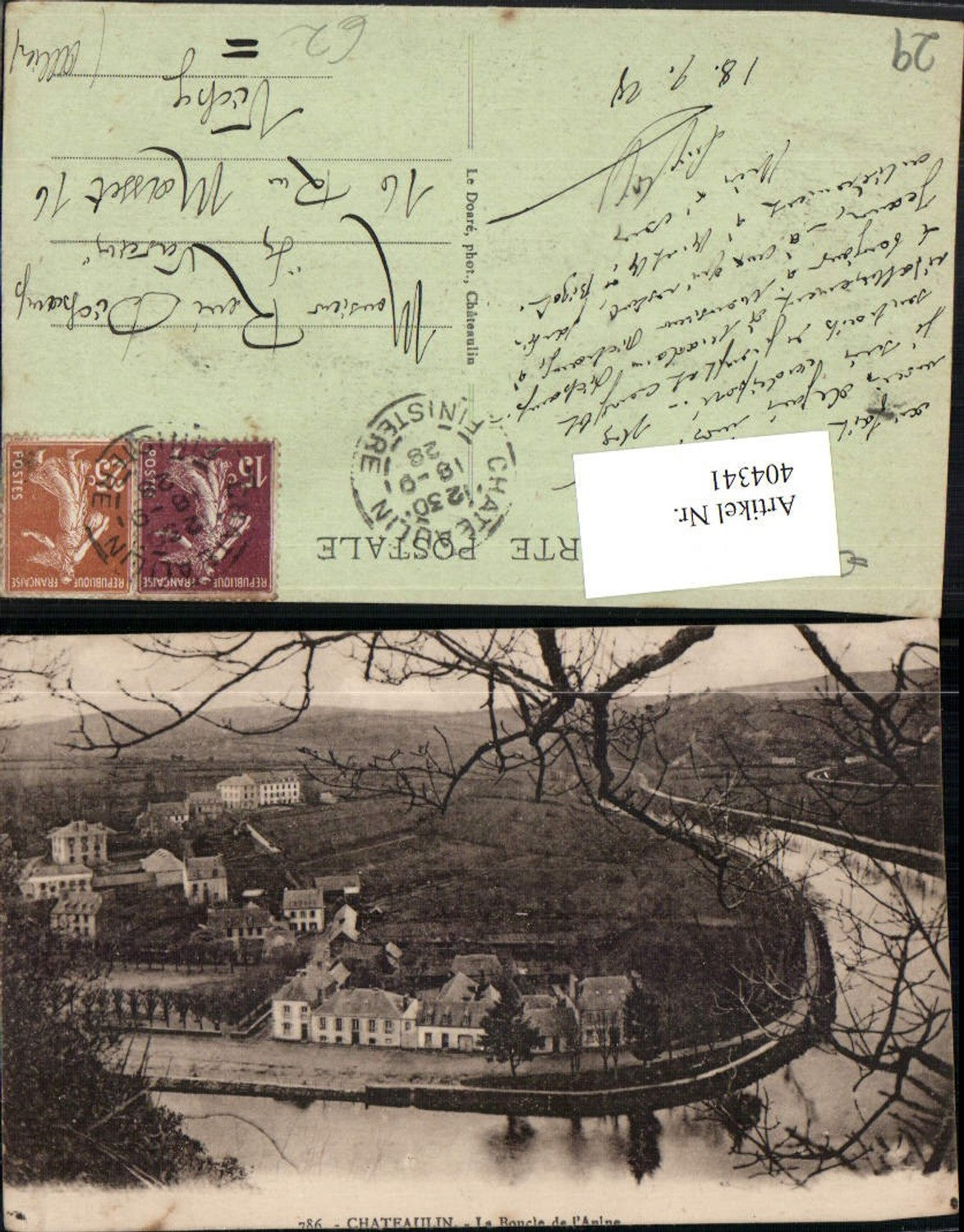 404341,Bretagne Finistere Chateaulin Teilansicht Fluss