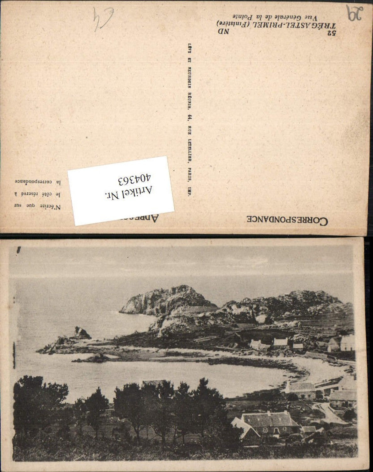 404363,Bretagne Finistere Tregastel-Primel Vue Generale de la Pointe Totale Küste
