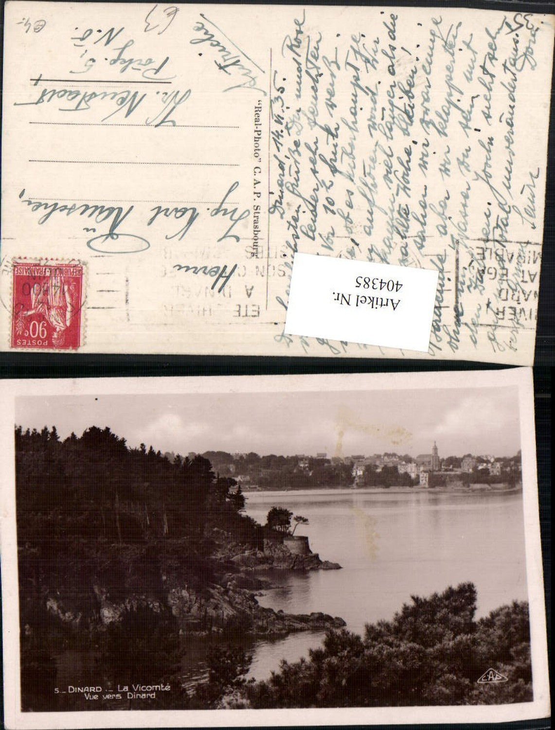 404385,Bretagne Ille-et-Vilaine Dinard La Vicomte Teilansicht Küste