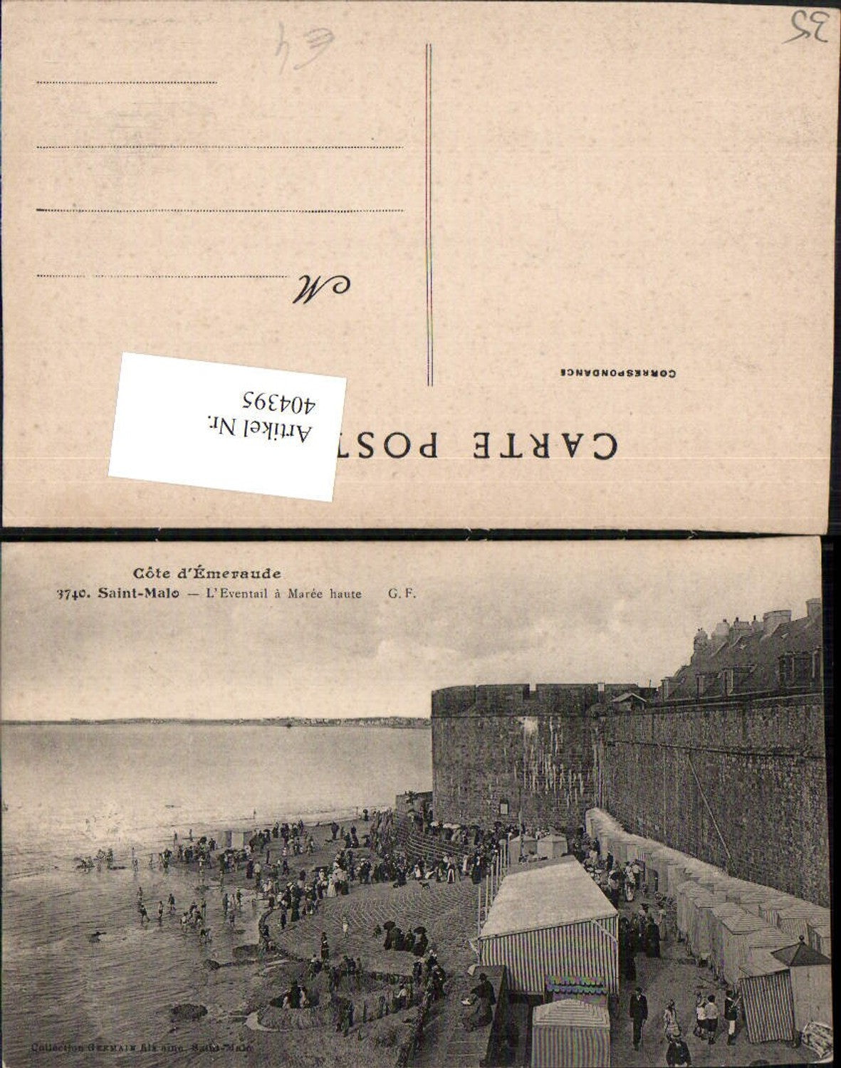 404395,Bretagne Ille-et-Vilaine Saint-Malo L'Eventail a Maree haute Küste