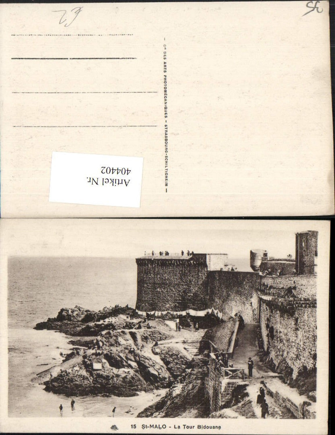 404402,Bretagne Ille-et-Vilaine St-Malo La Tour Bidouane Küste Stadtmauer Turm
