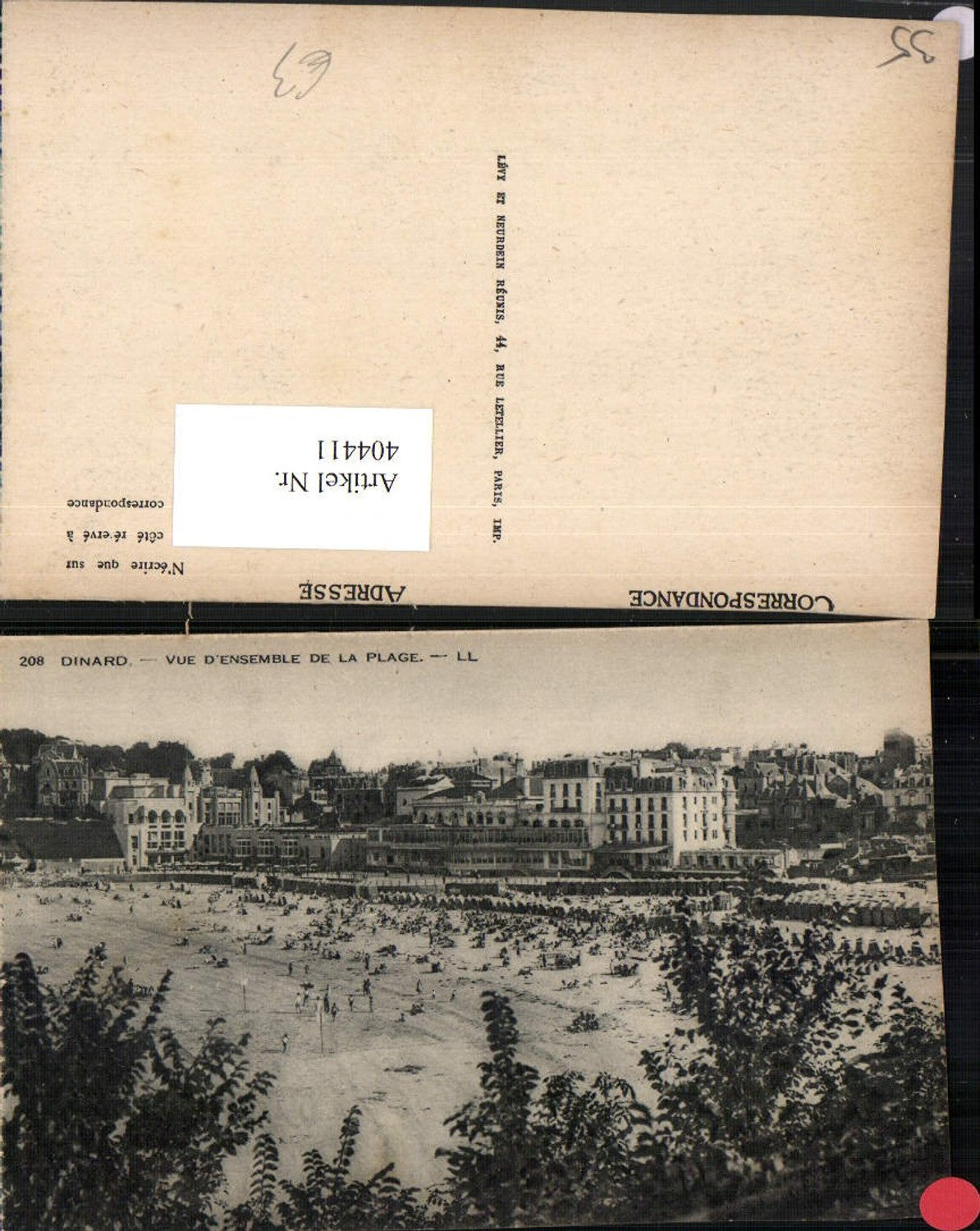 404411,Bretagne Ille-et-Vilaine Dinard Vue de la Plage Strand