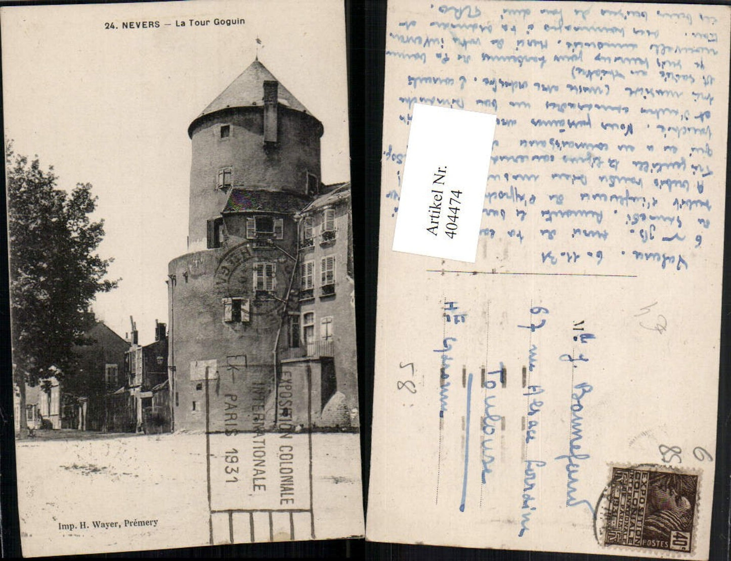 404474,Burgund Nievre Nevers La Tour Goguin Turm