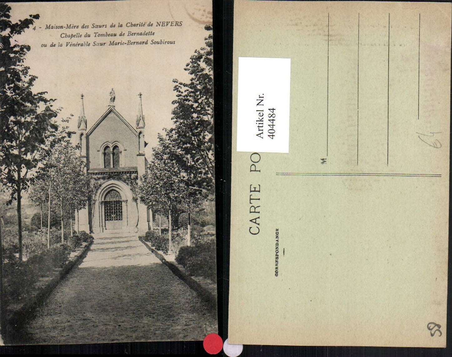 404484,Burgund Nievre Nevers Maison-Mere des Soeurs de la Charite Chapelle Tombeau Bernadette