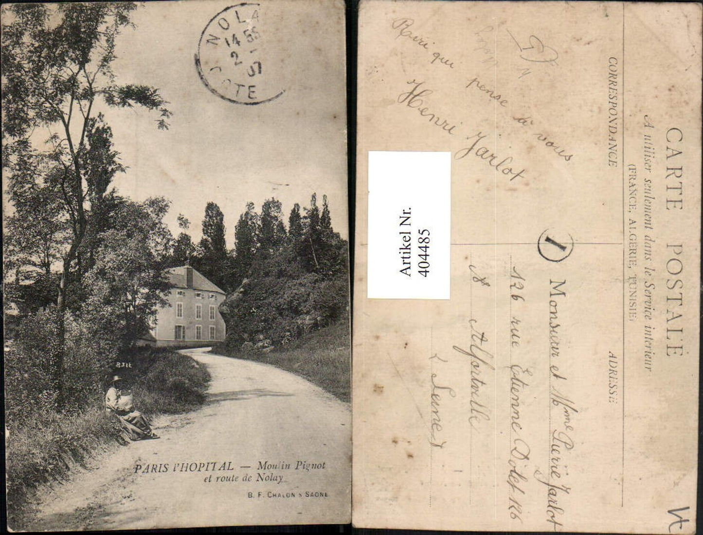 404485,Burgund Saone-et-Loire Paris l'Hopital Moulin Pignot et route de Nolay Straße
