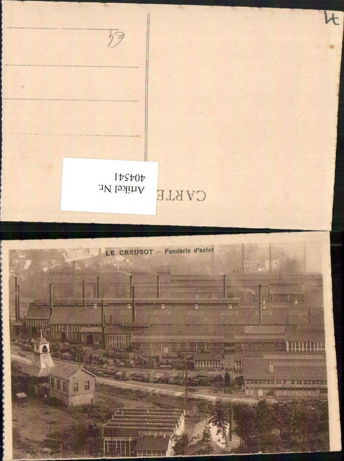 404541,Burgund Saone-et-Loire Le Creusot Fonderie d'acier Stahlgießerei Fabrik