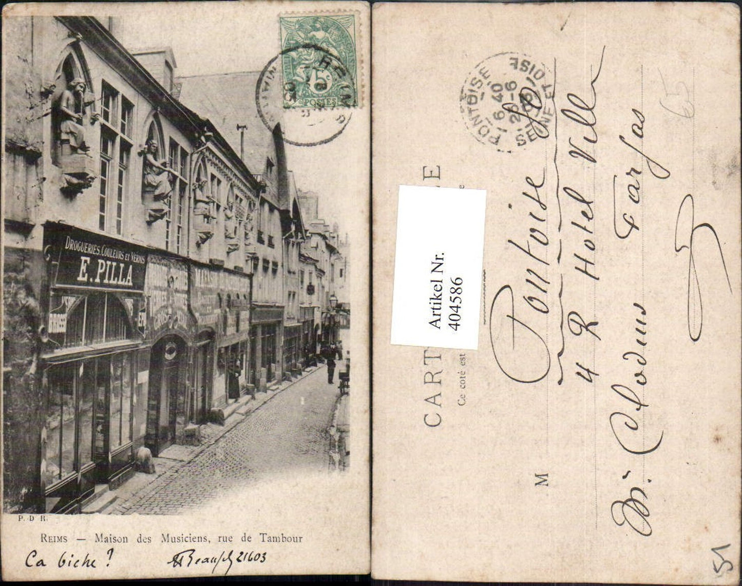 404586,Champagne-Ardenne Marne Reims Maison des Musiciens rue de Tambour street view
