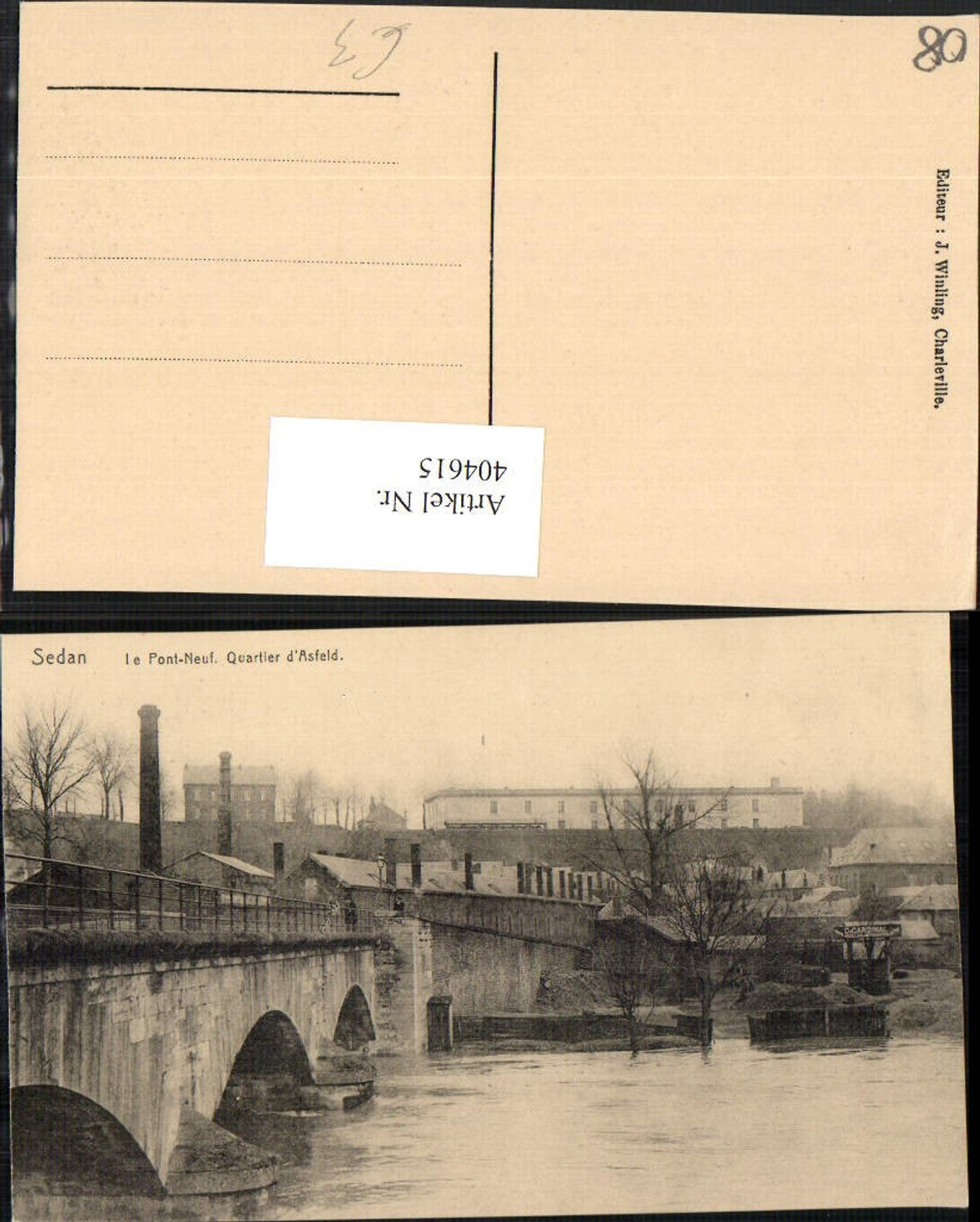 404615,Champagne-Ardenne Ardennes Sedan Le Pont-Neuf Quartier d'Asfeld Brücke