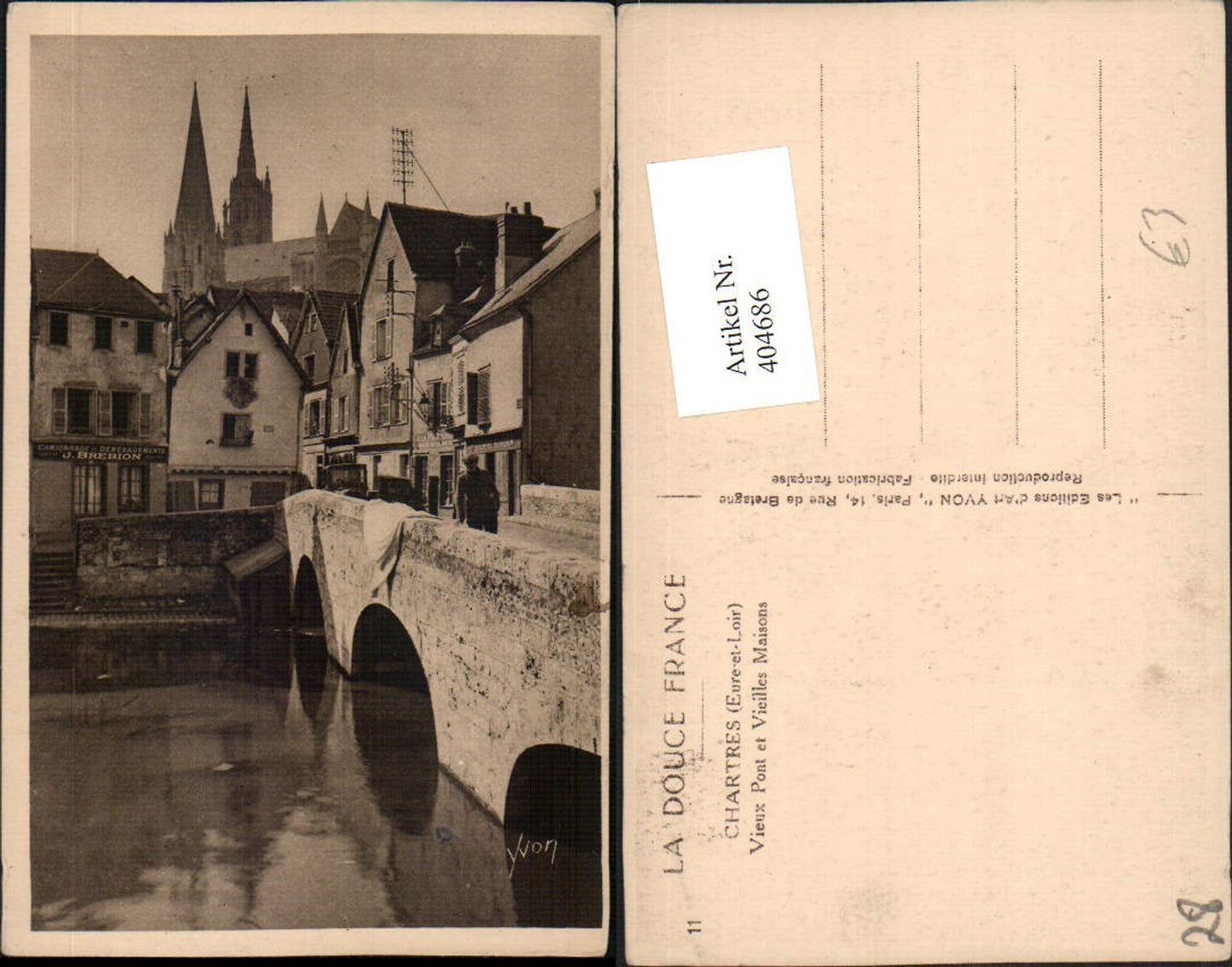 404686,Centre Eure-et-Loir Chartres Vieux Pont et Vieilles Maisons Brücke