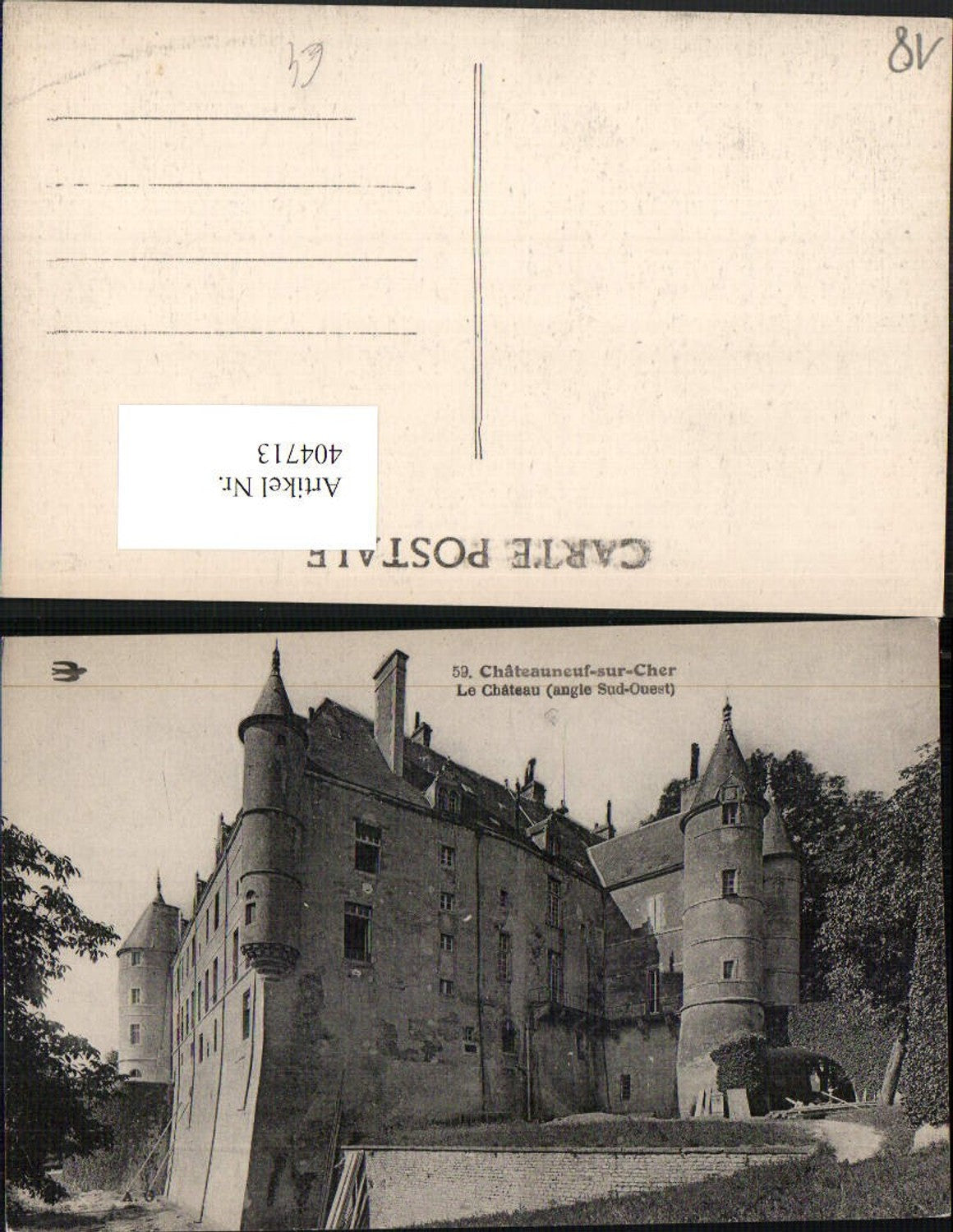 404713,Centre Cher Chateauneuf-sur-Cher Le Chateau Schloss