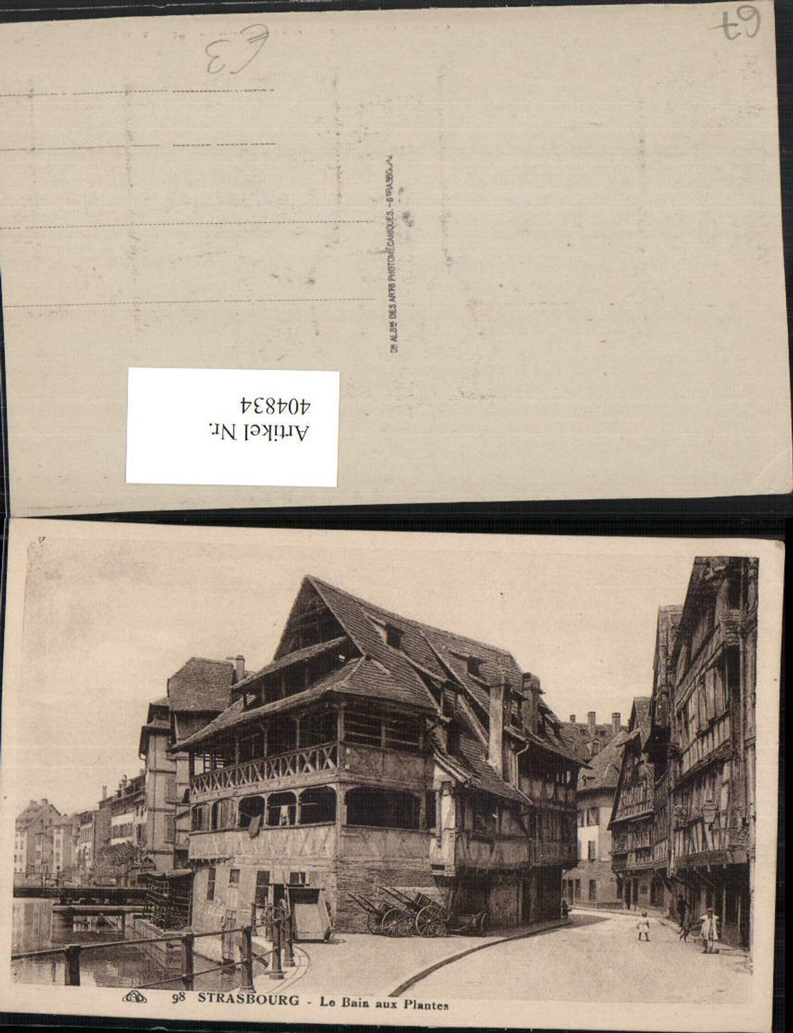 404834,Elsass Bas-Rhin Strasbourg Straßburg Le Bain aux Plantes Straßenansicht
