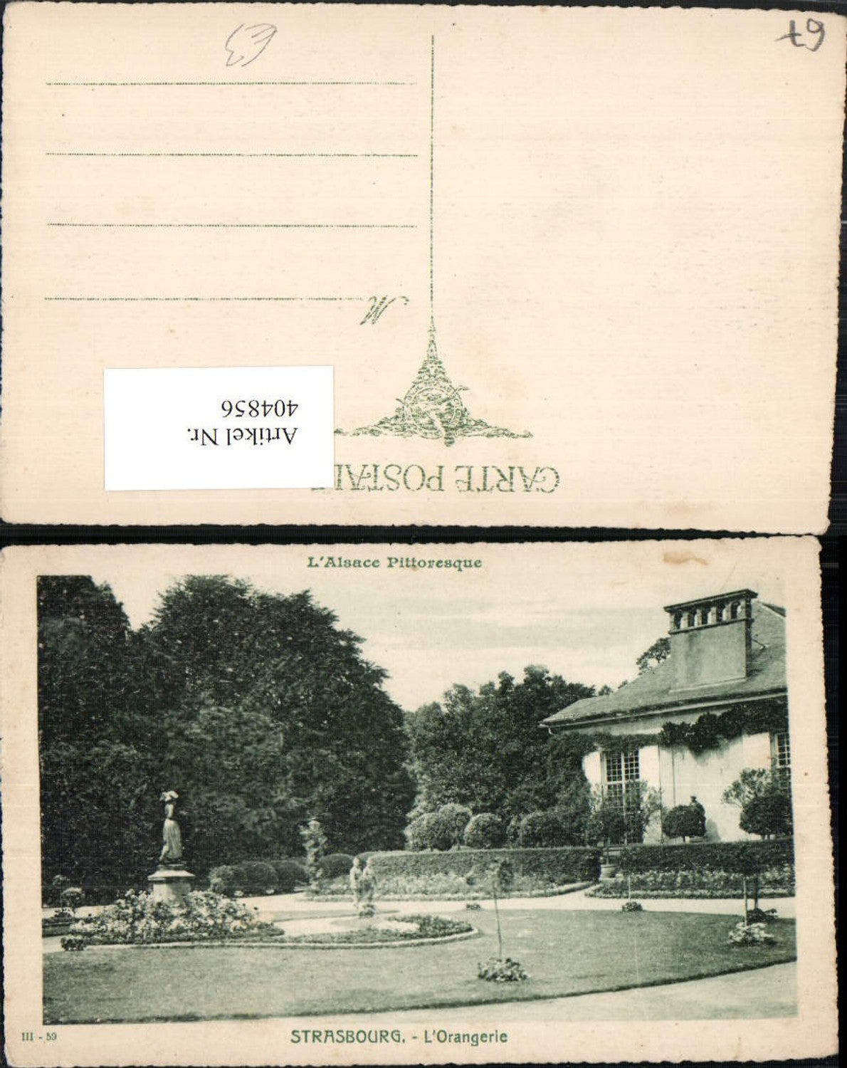 404856,Elsass Bas-Rhin Strasbourg Straßburg L'Orangerie Garten