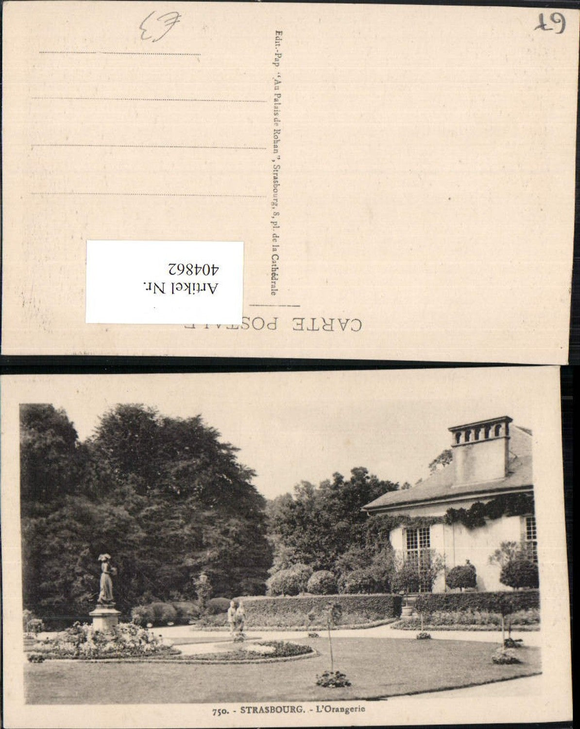 404862,Elsass Bas-Rhin Strasbourg Straßburg L'Orangerie Garten