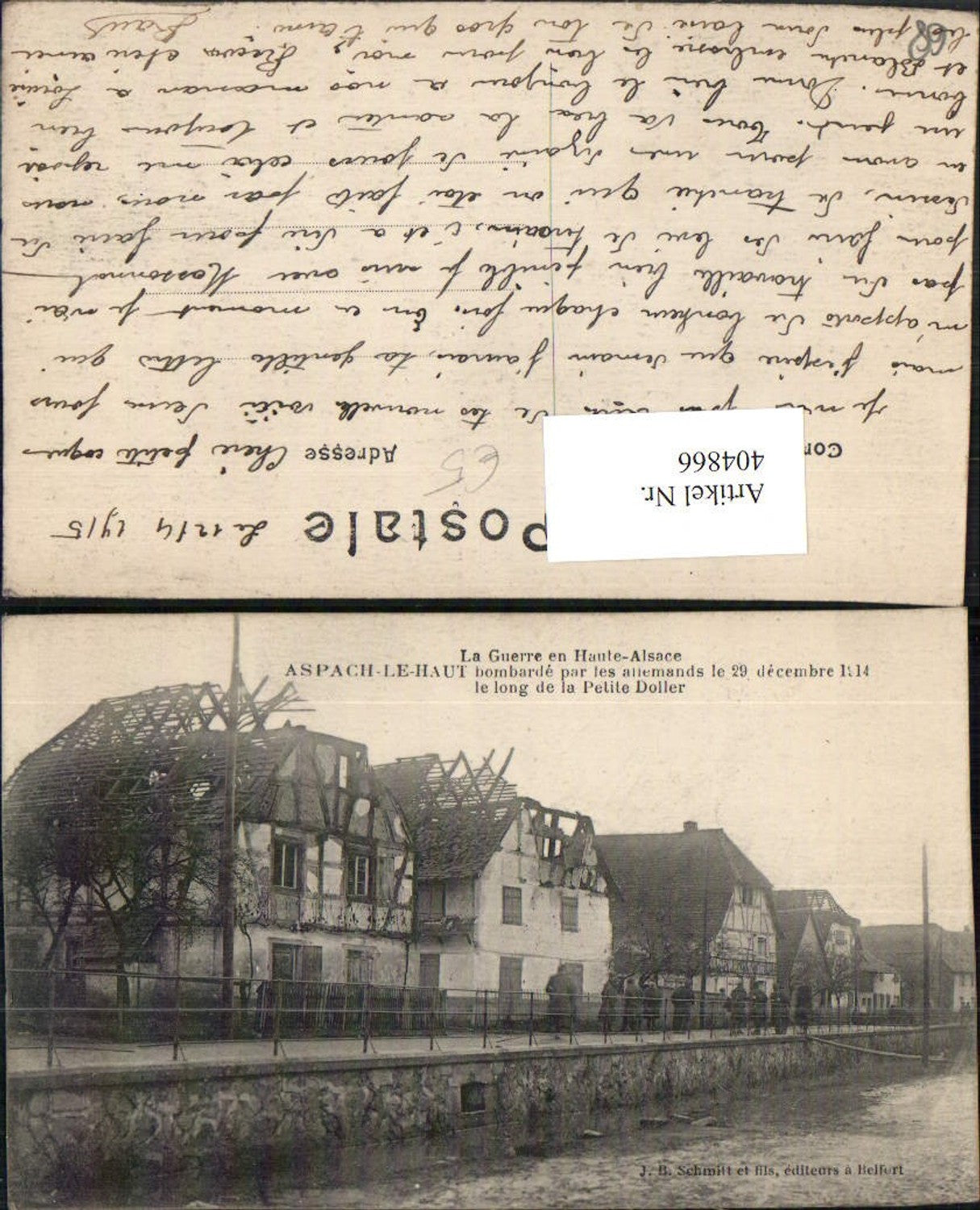 404866,Elsass Haut-Rhin Aspach-le-Haut Zerstörte Häuser