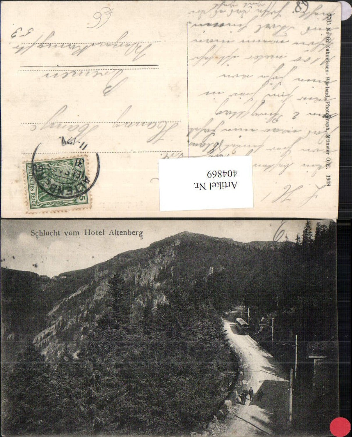 404869,Elsass Haut-Rhin Schlucht vom Hotel Altenberg Straße Straßenbahn