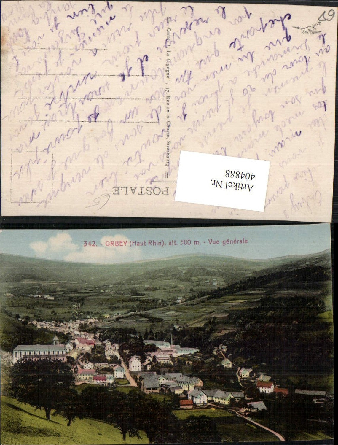 404888,Elsass Haut-Rhin Orbey Vue generale Totale