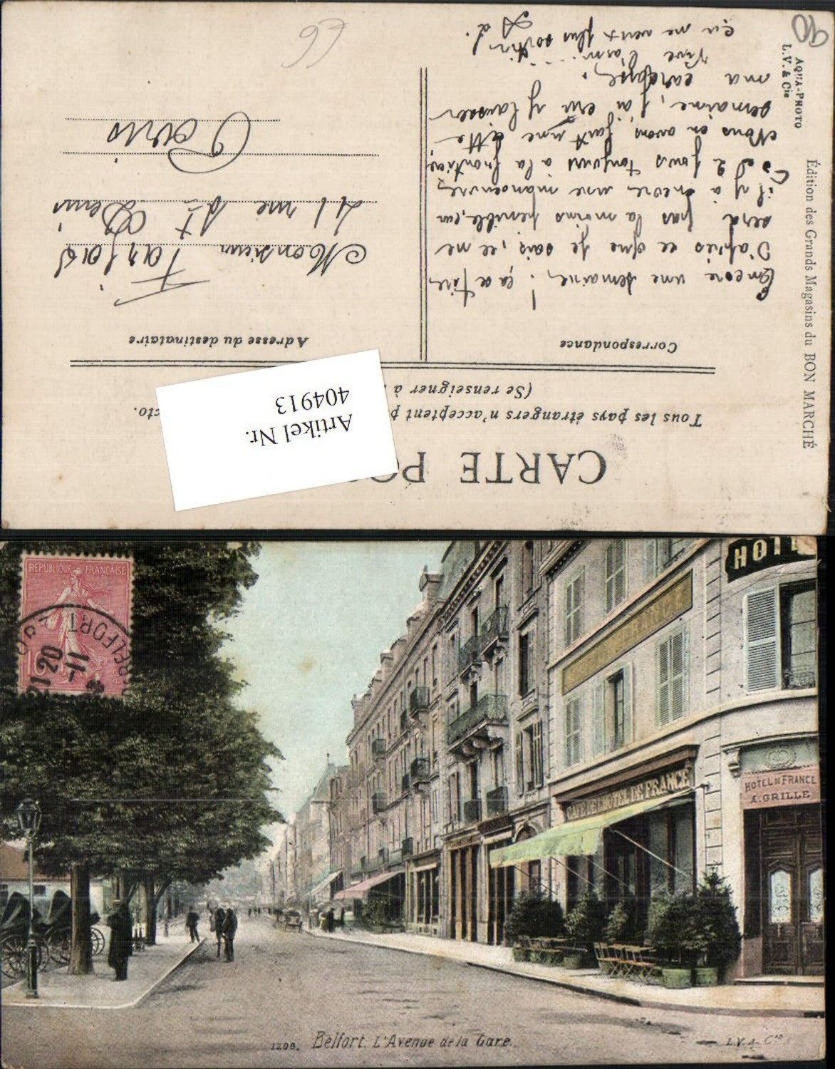 404913,Franche-Comte Territoire-de-Belfort Belfort L'Avenue de la Gare Straßenansicht