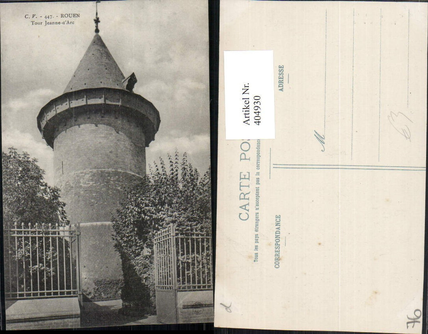 404930,Haute-Normandie Seine-Maritime Rouen Tour Jeane-d'Arc Turm