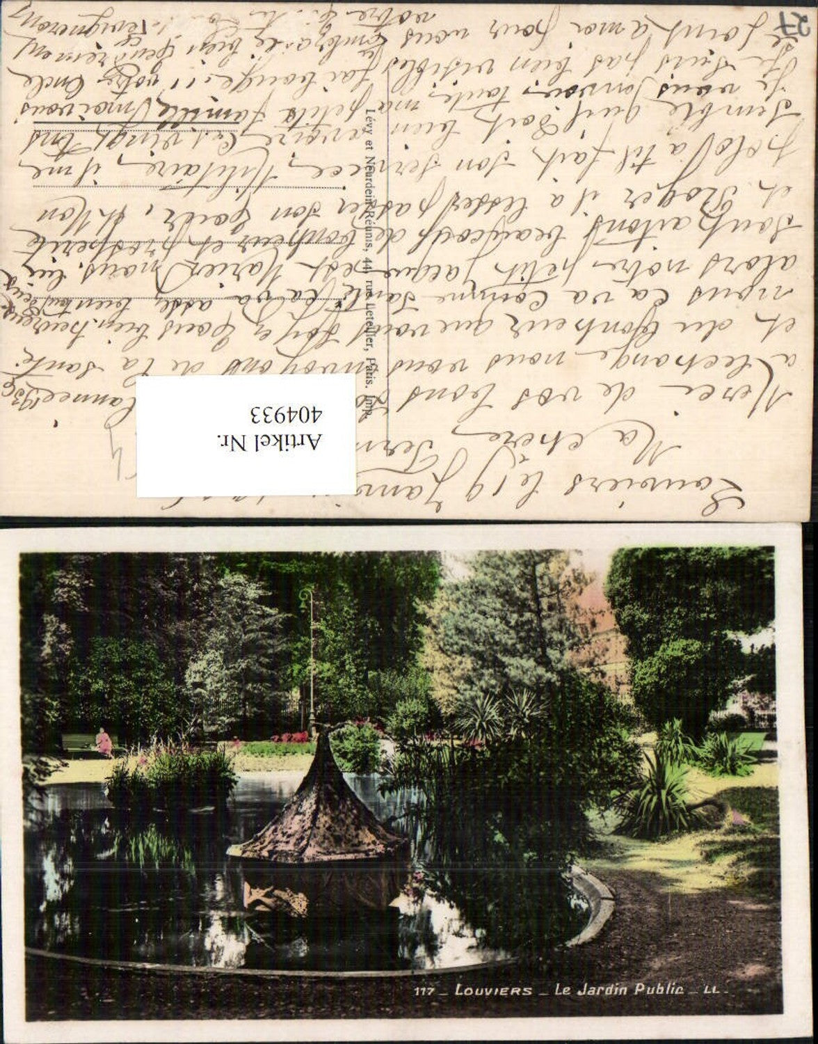 404933,Haute-Normandie Eure Louviers Le Jardin Public Park Garten Teich