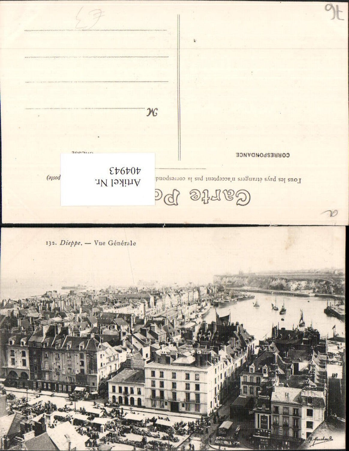 404943,Haute-Normandie Seine-Maritime Dieppe Vue Generale Teilansicht