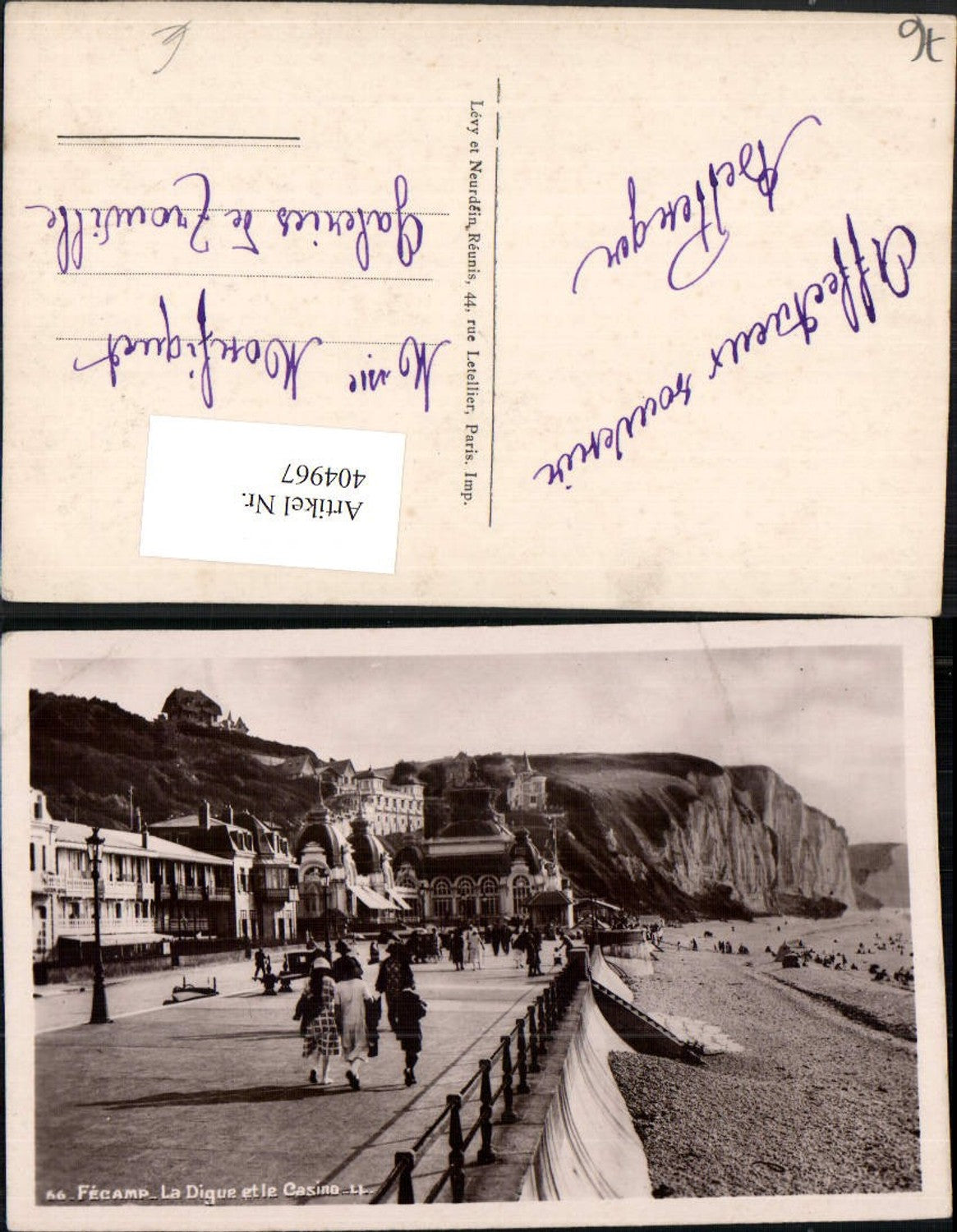 404967,Haute-Normandie Seine-Maritime Fecamp La Digue et le Casino Promenade Coast
