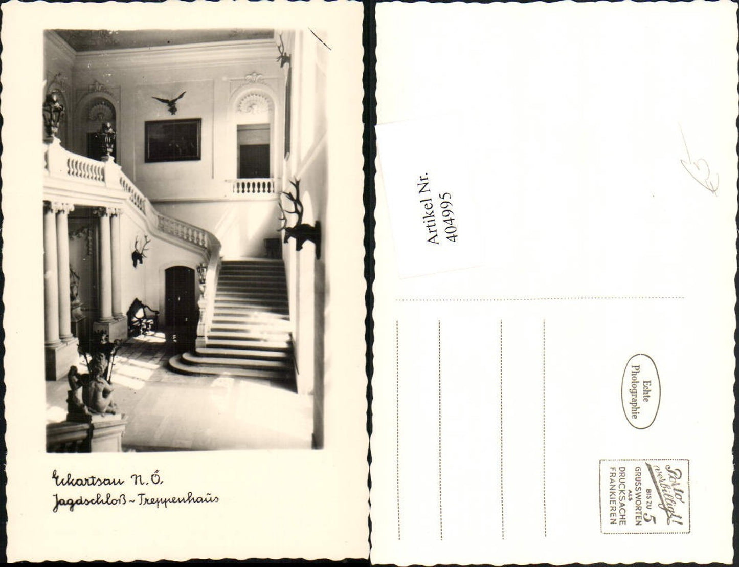 404995,Eckartsau Jagdschloss Schloss Treppenhaus