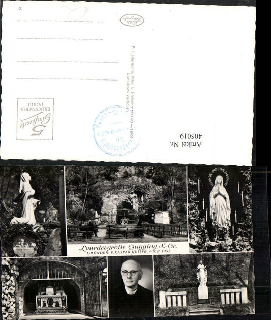 405019,Gugging Lourdesgrotte Altar Marienstatue Mehrbildkarte