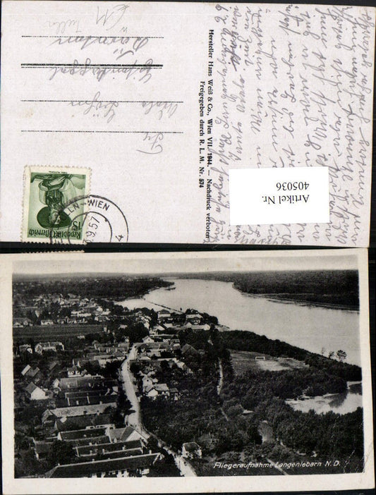 405036,Langenlebarn b. Tulln Totale Fliegeraufnahme