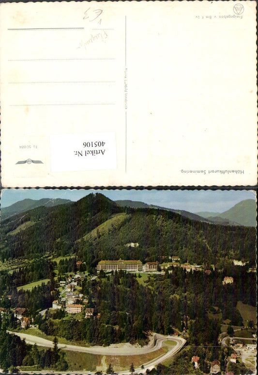 405106,Semmering Totale pub Alpine Luftbild 50884