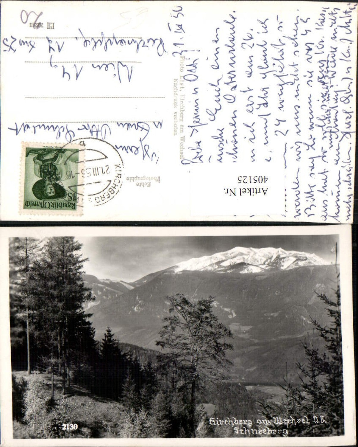 405125,Kirchberg am Wechsel Schneeberg Bergkulisse