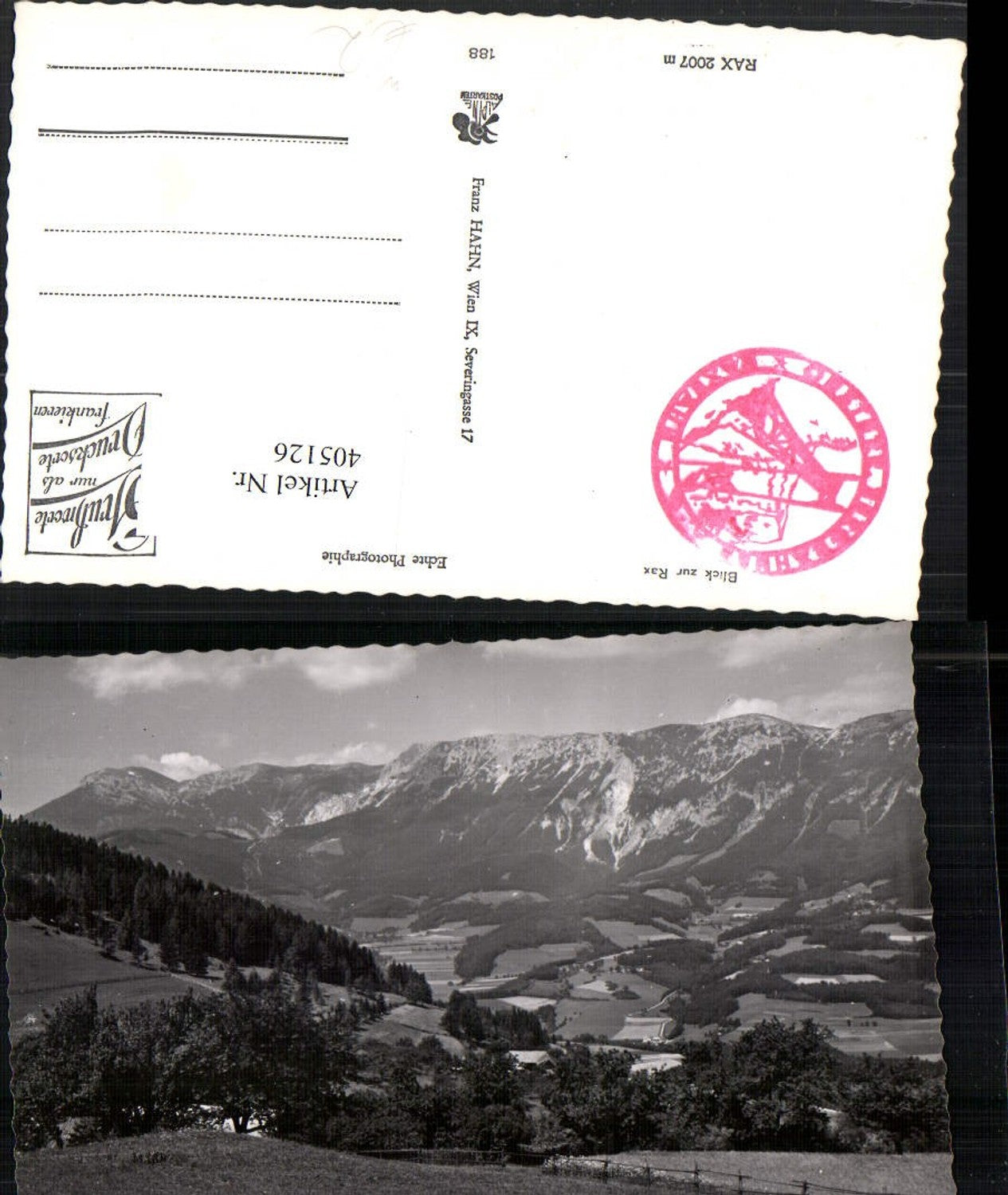 405126,Rax b. Payerbach Reichenau Bergkulisse