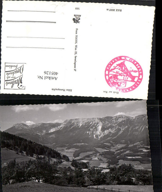 405126,Rax b. Payerbach Reichenau Bergkulisse