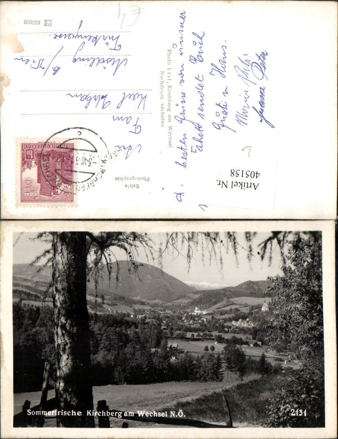 405158,Kirchberg am Wechsel Teilansicht