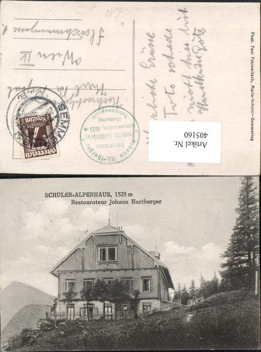 405160,Schüler-Alpenhaus Berghütte b. Semmering