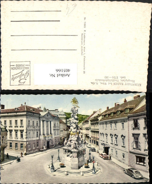 405166,Baden b. Wien Hauptplatz Dreifaltigkeitssäule