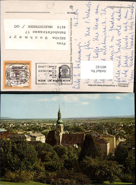 405182,Baden b. Wien Totale Kirche