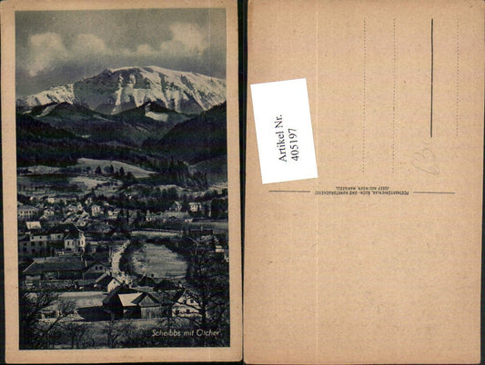 405197,Scheibbs Teilansicht m. Ötscher Bergkulisse