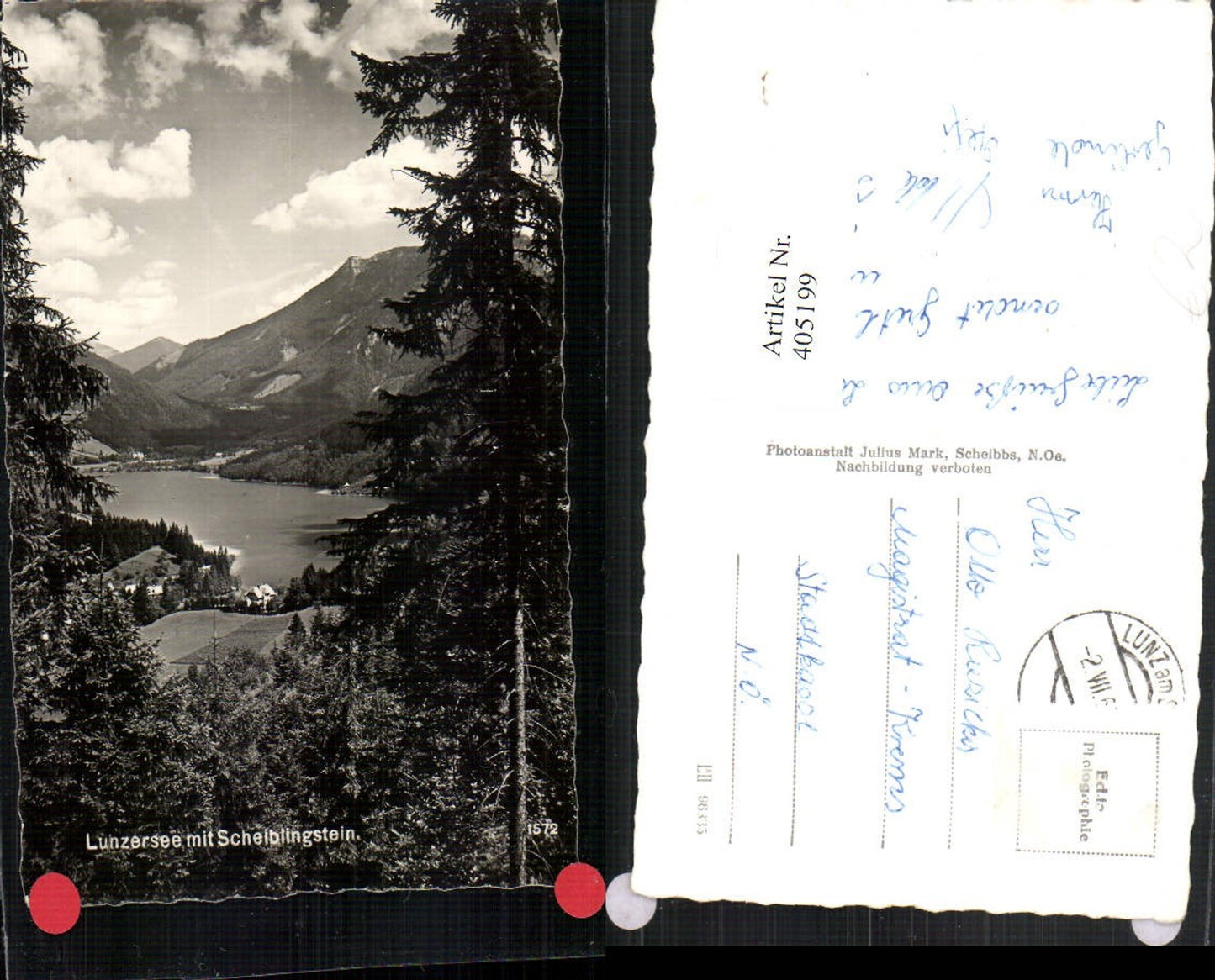 405199,Lunzersee See b. Lunz m. Scheiblingstein Bergkulisse