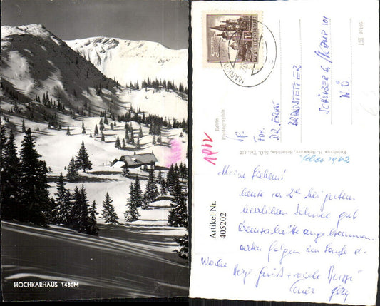 405202,Hochkarhaus b. Göstling an d. Ybbs Bergkulisse Winterbild