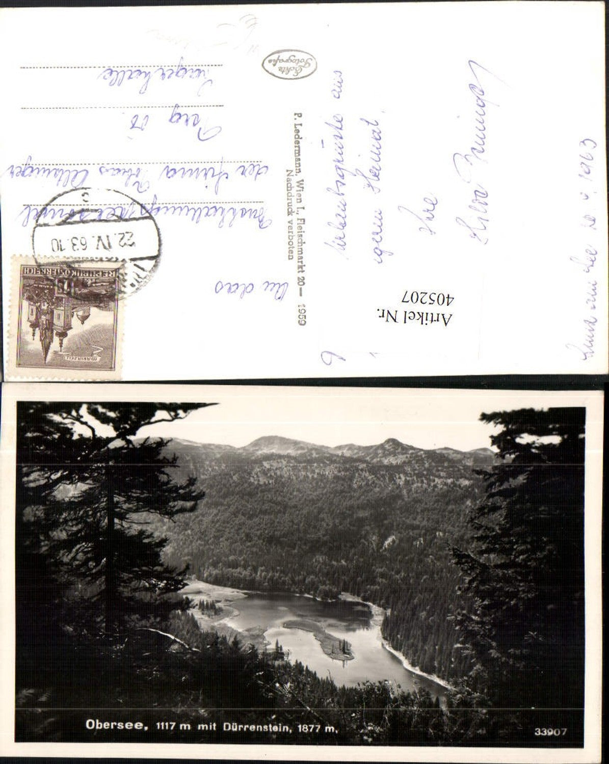 405207,Obersee See b. Lunz m. Dürrenstein Bergkulisse