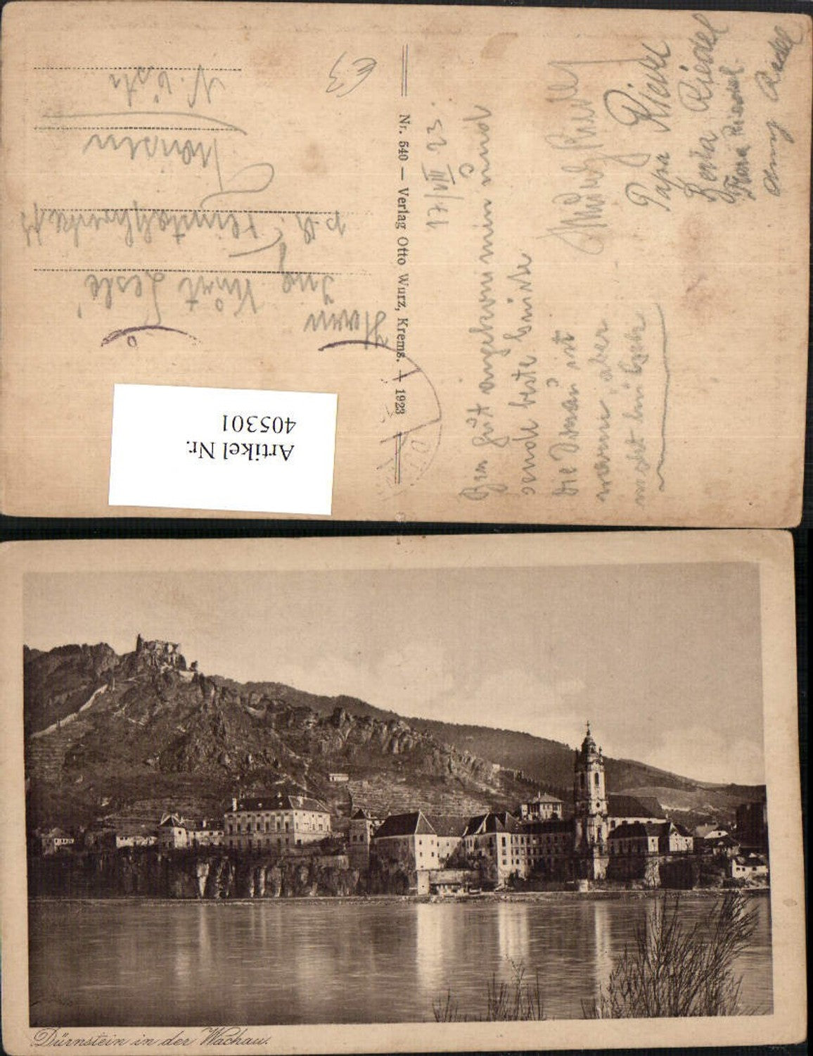 405301,Dürnstein an d. Donau Totale m. Ruine