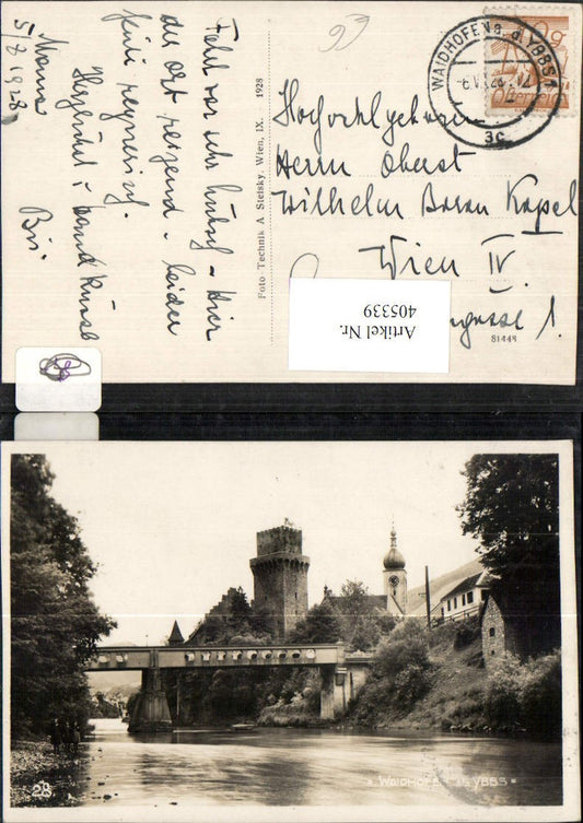 405339,Waidhofen an d. Ybbs Schloss Turm Brücke Fluss