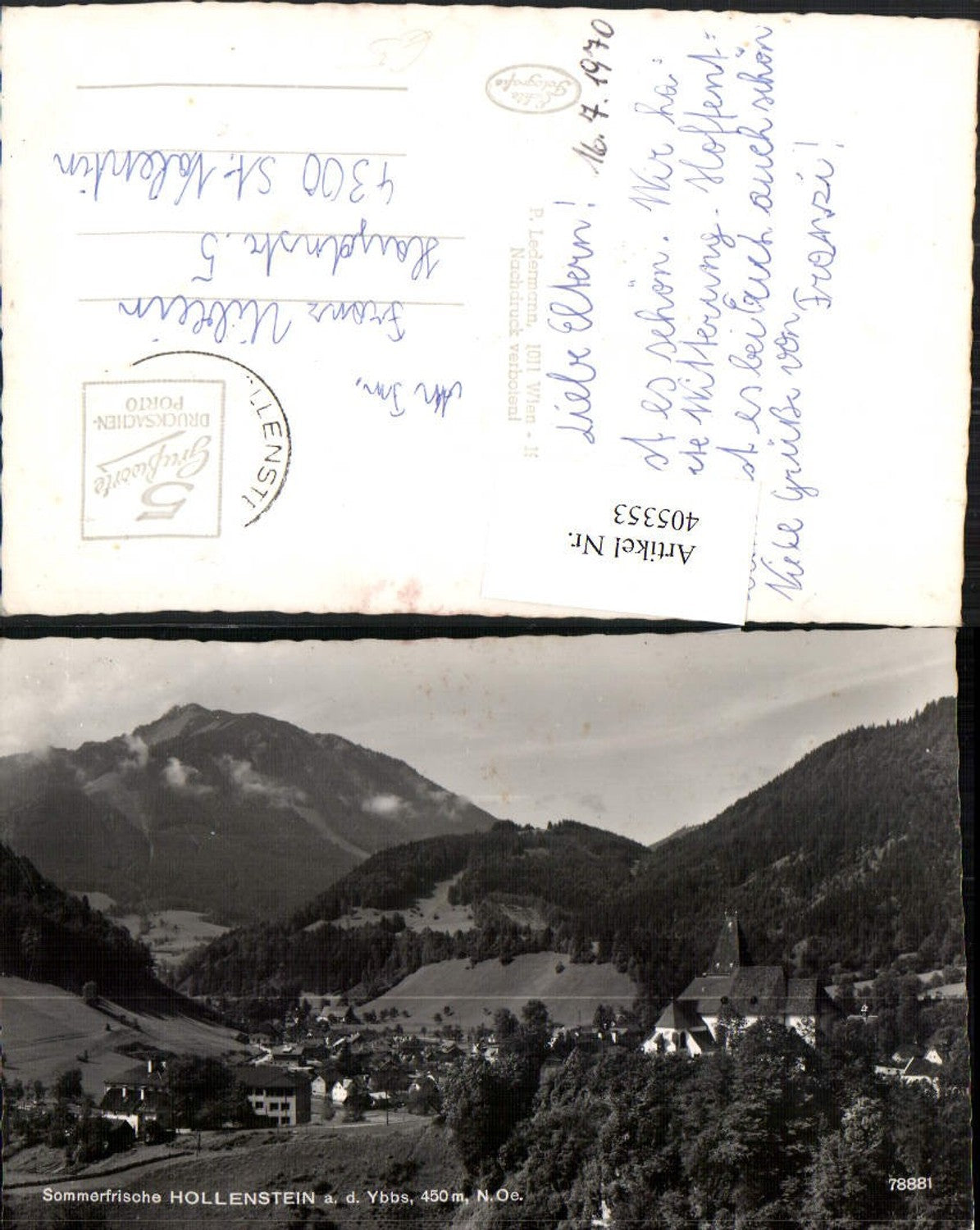 405353,Hollenstein an d. Ybbs Totale Bergkulisse