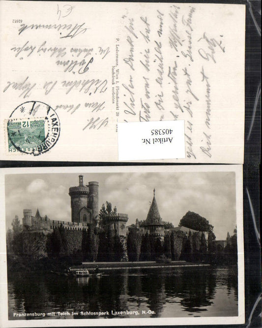 405385,Laxenburg Franzensburg Schloss m. Teich im Schlosspark