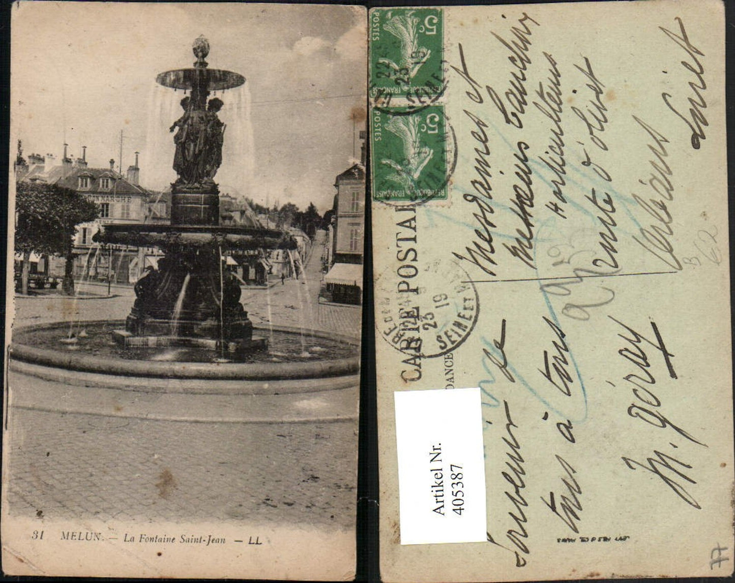 405387,Ile-de-France Seine-et-Marne Melun La Fontaine Saint-Jean Brunnen