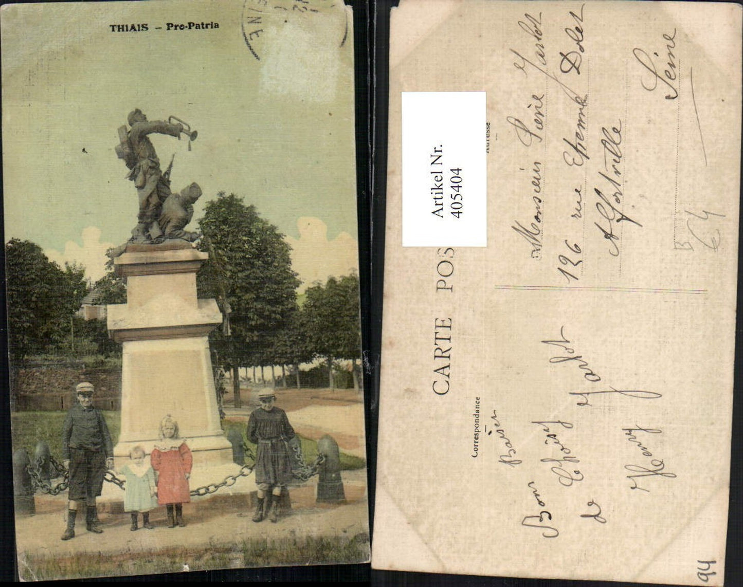 405404,Ile-de-France Val-de-Marne Thiais Pro-Patria Denkmal Statue